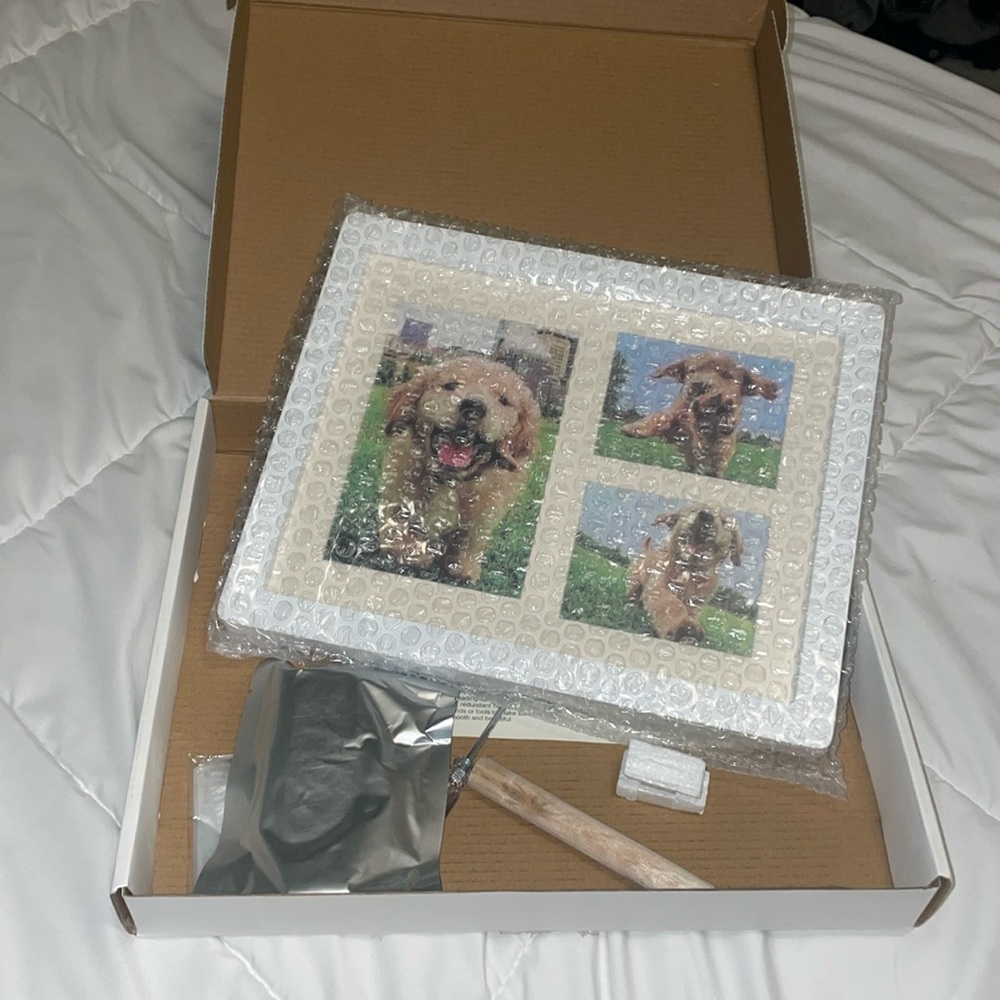 White 3 Picture Frame
